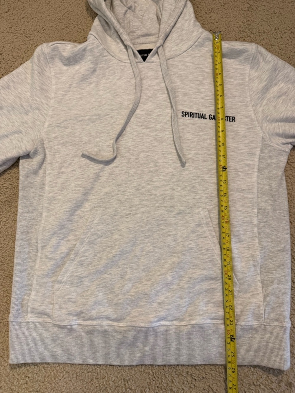 Spiritual Gangster Gray Hoodie Pullover Sweatshirt Logo Athleisure Medium - Picture 5 of 8